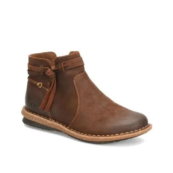 BORN Wynter Ankle Boot NEW $130 Distressed Suede Zip Unisex Size 11/41-42 M/W - Picture 1 of 11